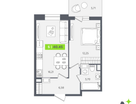 Студия, 40 м²