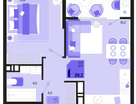 1-к. квартира, 39&nbsp;м²