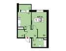 1-к. квартира, 43 м²