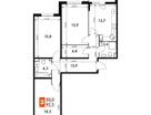 3-к. квартира, 91&nbsp;м²