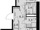 2-к. квартира, 58 м²