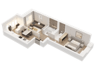 2-к. квартира, 53&nbsp;м²