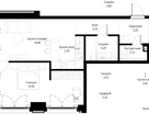 1-к. квартира, 56 м²