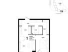 1-к. квартира, 46&nbsp;м²