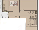 2-к. квартира, 62,1 м²
