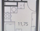 Студия, 21,5&nbsp;м²