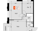 3-к. квартира, 55&nbsp;м²