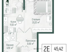 1-к. квартира, 46&nbsp;м²