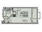 1-к. квартира, 28&nbsp;м²
