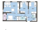 3-к. квартира, 87&nbsp;м²