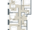 4-к. квартира, 83&nbsp;м²