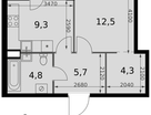 1-к. квартира, 38&nbsp;м²