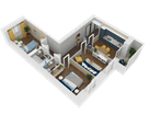 3-к. квартира, 70 м²