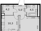 1-к. квартира, 41&nbsp;м²