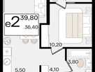 Студия, 39&nbsp;м²