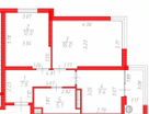 2-к. квартира, 54&nbsp;м²