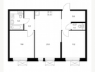 2-к. квартира, 58,5 м²