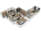 3-к. квартира, 77&nbsp;м²