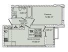 2-к. квартира, 40&nbsp;м²