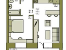 1-к. квартира, 44,1&nbsp;м²