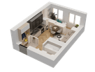 Студия, 22&nbsp;м²