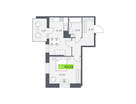 Студия, 41 м²