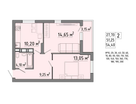2-к. квартира, 54,4&nbsp;м²