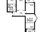 3-к. квартира, 81,4 м²