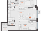 3-к. квартира, 67 м²