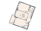 Студия, 54 м²
