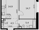 1-к. квартира, 41 м²