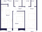 2-к. квартира, 74&nbsp;м²