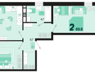 2-к. квартира, 69 м²