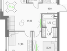 2-к. квартира, 63&nbsp;м²