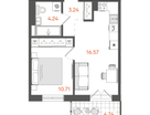 1-к. квартира, 34 м²