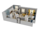 2-к. квартира, 55&nbsp;м²
