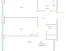 2-к. квартира, 60&nbsp;м²