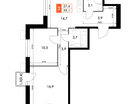2-к. квартира, 58&nbsp;м²