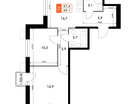 2-к. квартира, 58&nbsp;м²