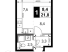 Студия, 21 м²