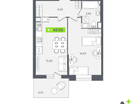 Студия, 41 м²