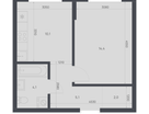 1-к. квартира, 35&nbsp;м²