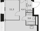 3-к. квартира, 66&nbsp;м²