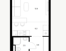 Студия, 25,4&nbsp;м²