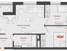 3-к. квартира, 58 м²