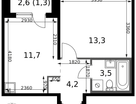 1-к. квартира, 34 м²