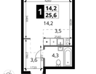 Студия, 25&nbsp;м²