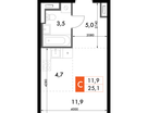 Студия, 26 м²