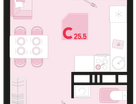 Студия, 25 м²