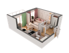 1-к. квартира, 42&nbsp;м²